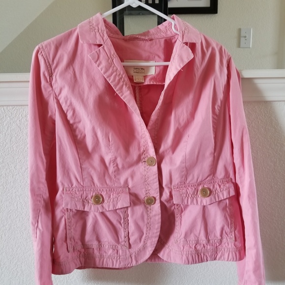 Pink JCrew Classic Twill Chino Womens Jacket Cheap - Picture 3 of 4